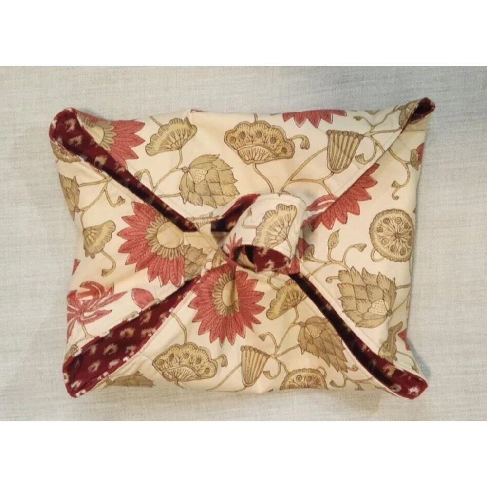 Vtg Handmade Fabric Casserole Dish Carrier Caddy Cozy for 9x13